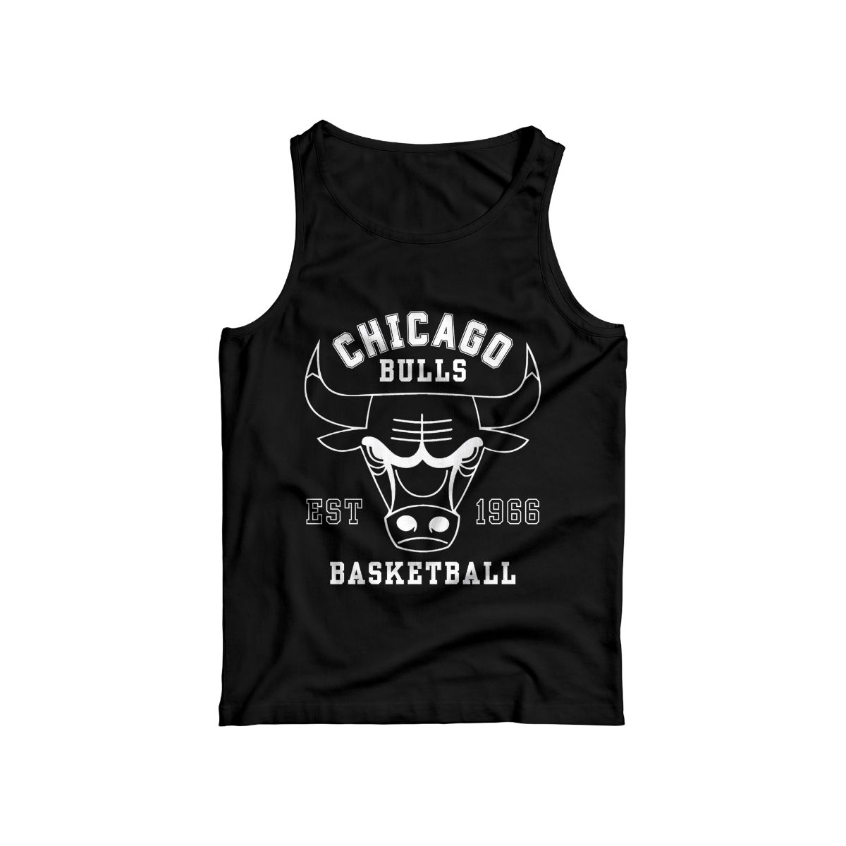 Bulls Split Black White Basketball T-Shirt Streetwear Graphic Tee