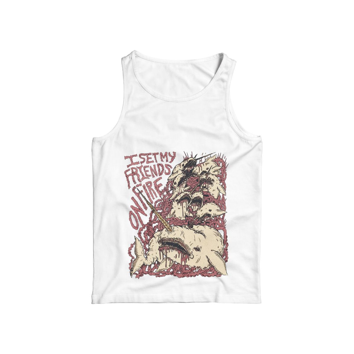 Creepy Monster Whale Graphic T-Shirt – Horror Punk Vintage Style Streetwear Tee