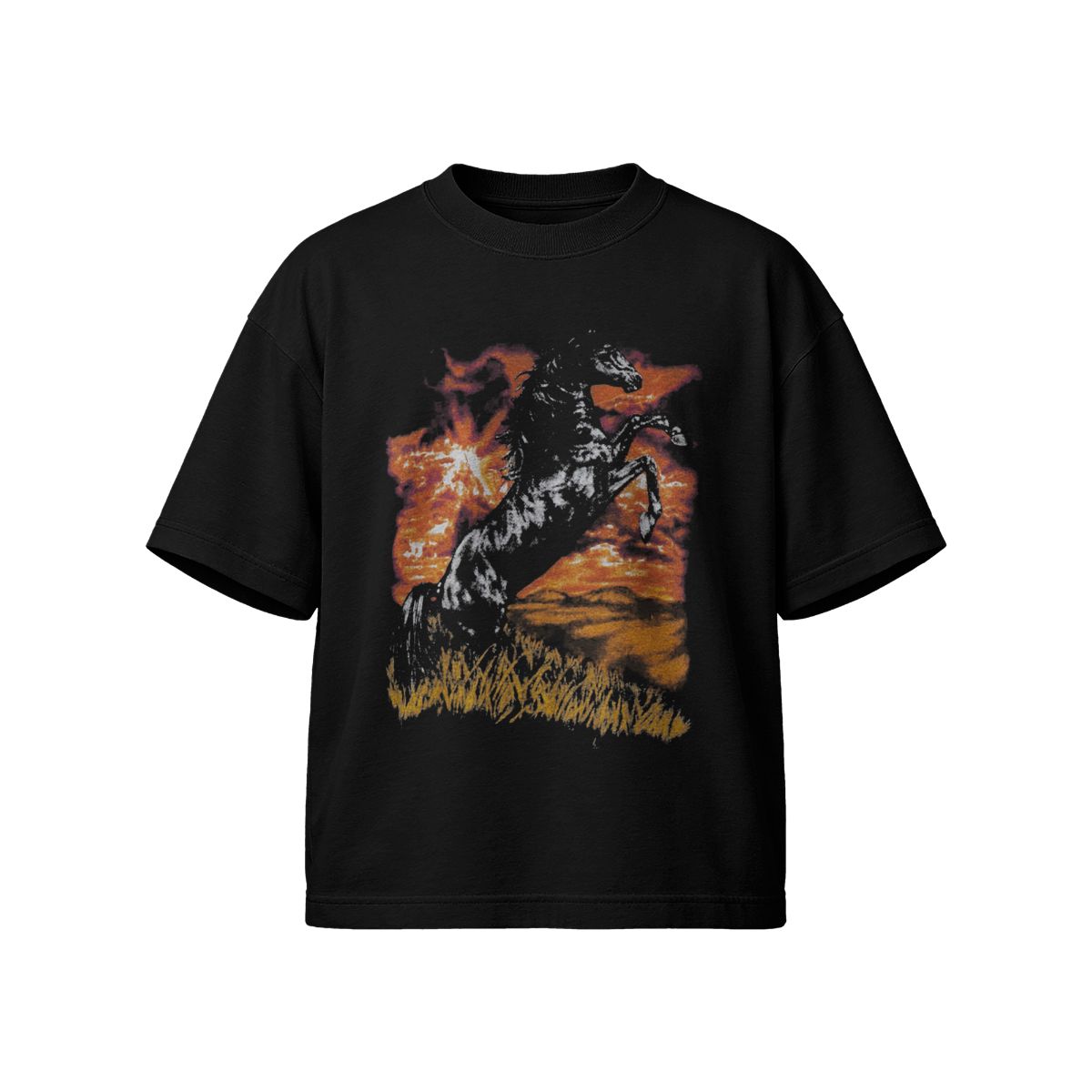 Vintage Wild Horse Graphic T-Shirt – Western Retro Style Unisex Tee