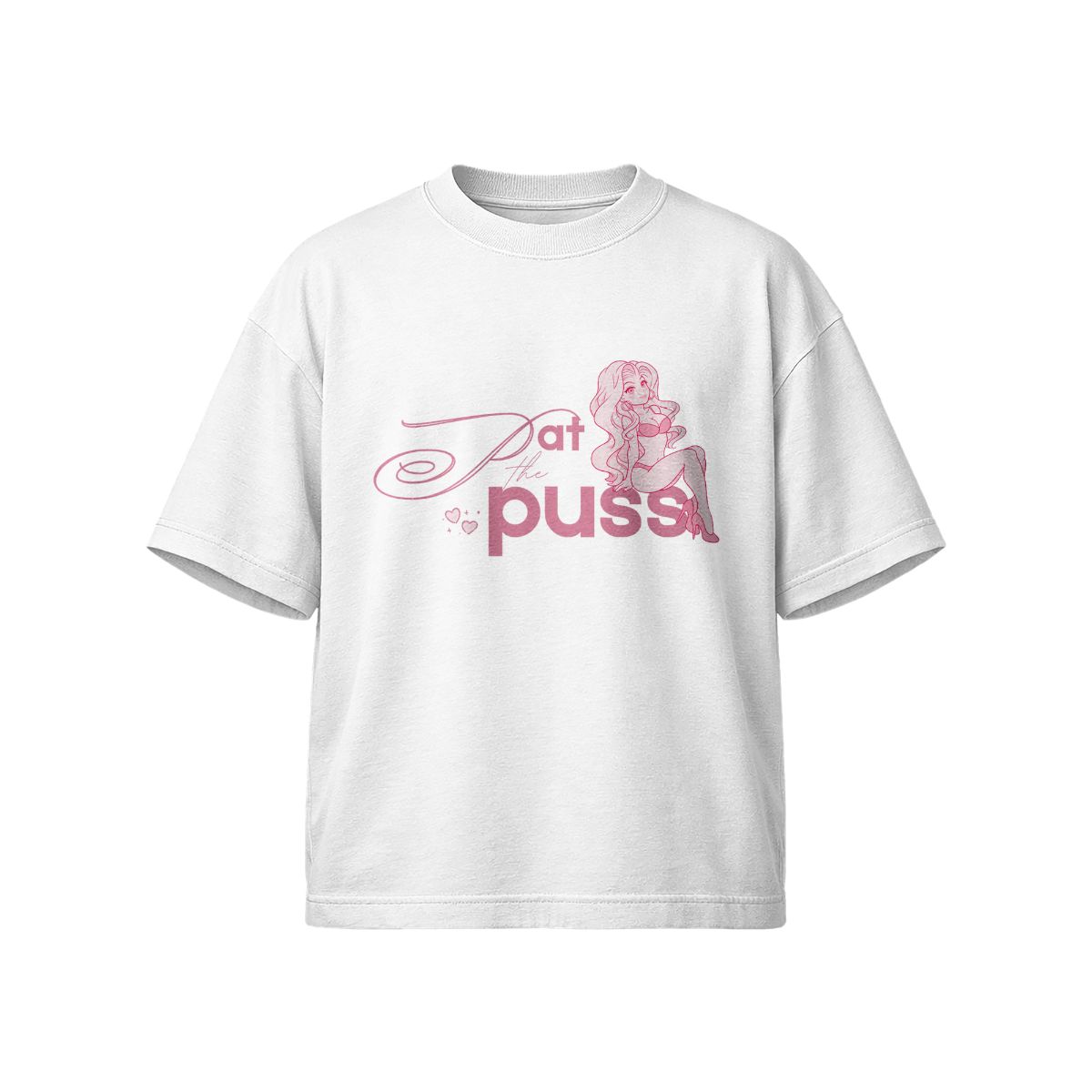 "Pat The Puss" Graphic T-Shirt – Kawaii Aesthetic  Streetwear Tee