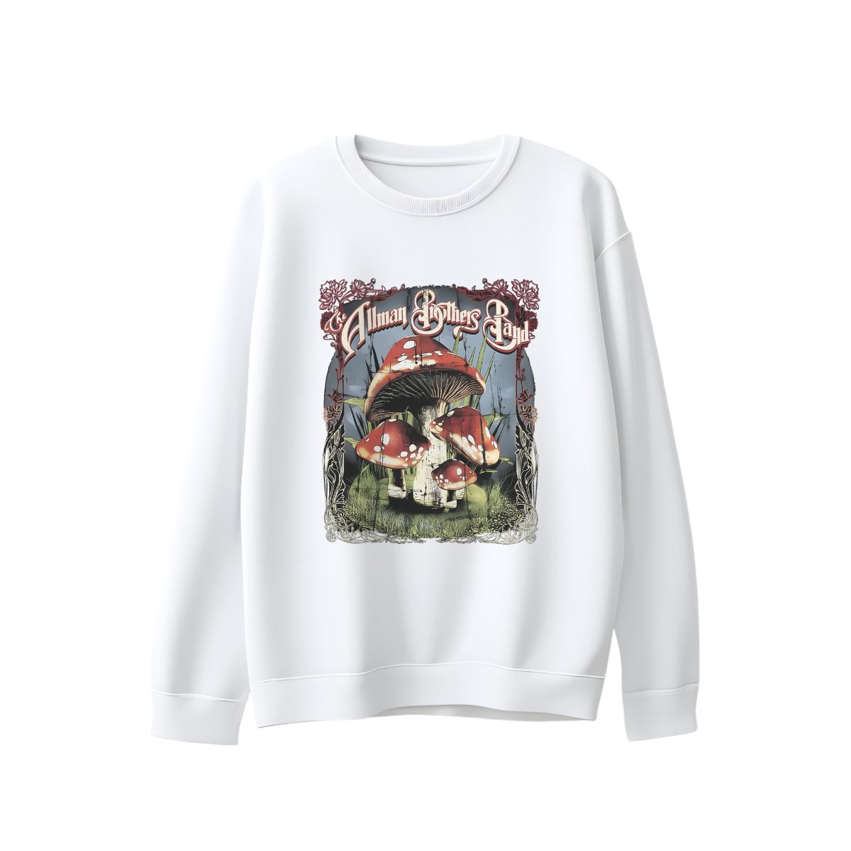 Allman Brothers Band Vintage Mushroom Graphic T-Shirt – Classic Rock Retro Tee