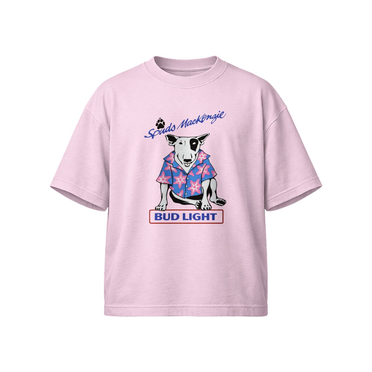 Spuds MacKenzie Bud Light Vintage Graphic T-Shirt – Retro Party Dog Tee