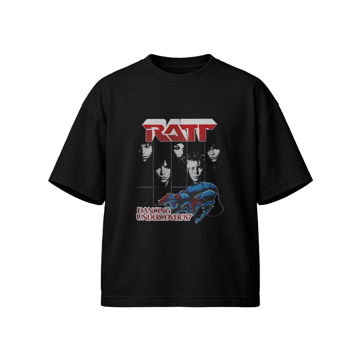 Poison and Ratt Dancing Undercover 87 Vintage Band T-Shirt – 80s Rock Graphic Tee