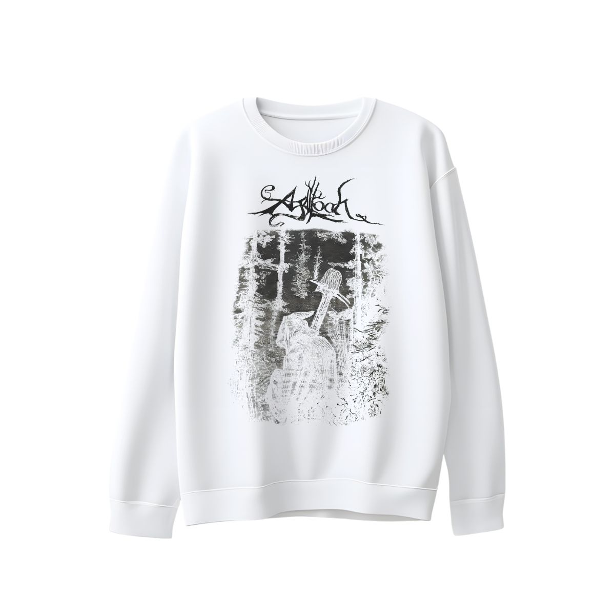 Dark Forest Grim Reaper AGGALOCH T-Shirt – Vintage Gothic Nature Graphic Tee