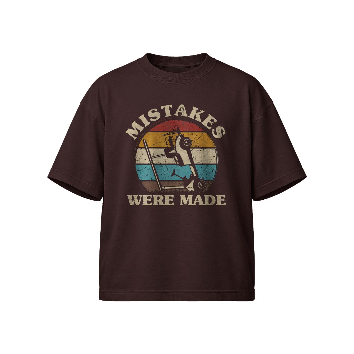 Funny Construction Excavator T-Shirt – “Mistakes Were Made” Retro Graphic Tee