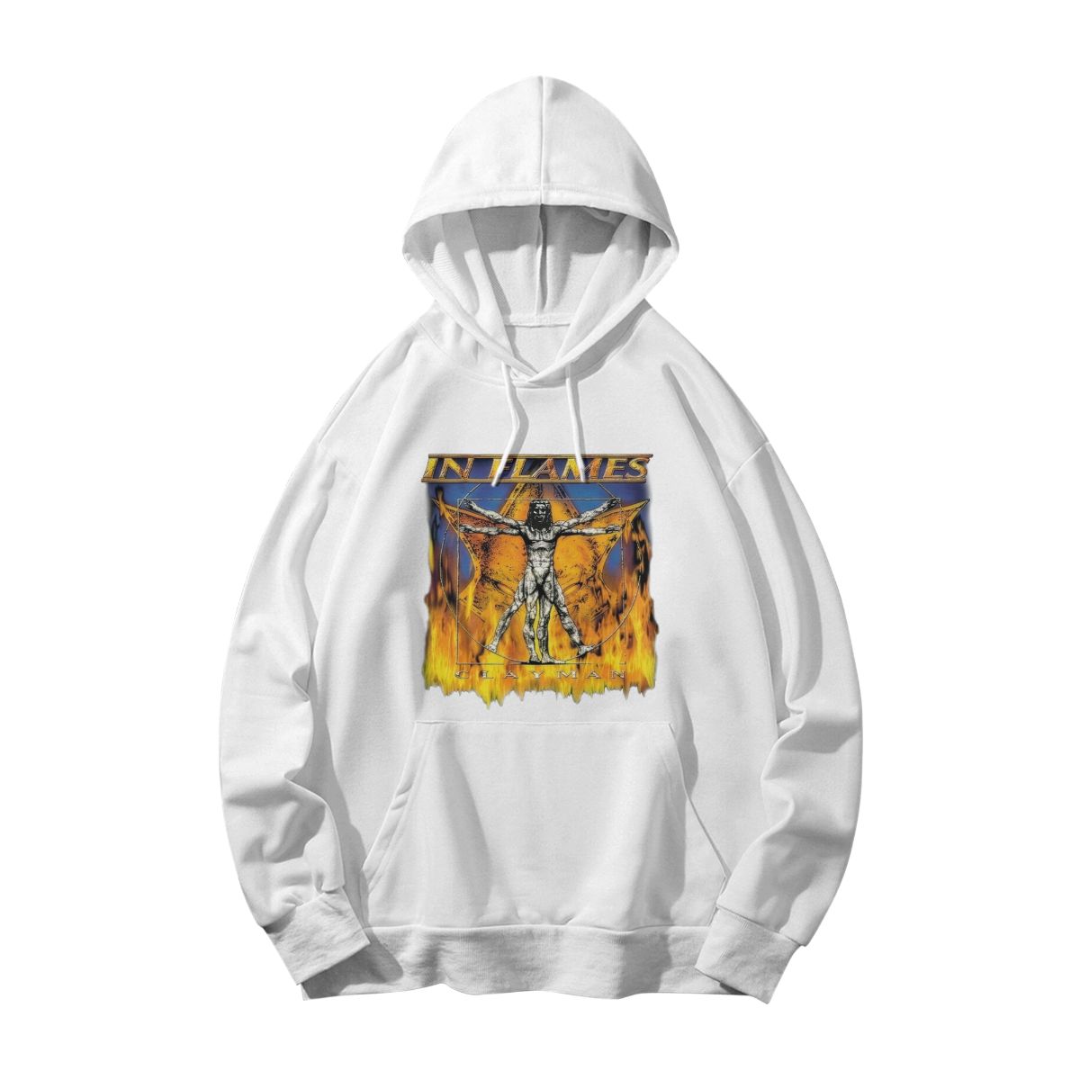 In Flames Inspired Clayman T-Shirt – Vintage Metal Graphic Fire Design Tee