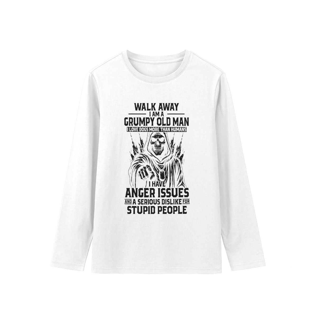 Grumpy Old Man Shirt Funny Skull Tee – Sarcastic Humor Graphic T-Shirt