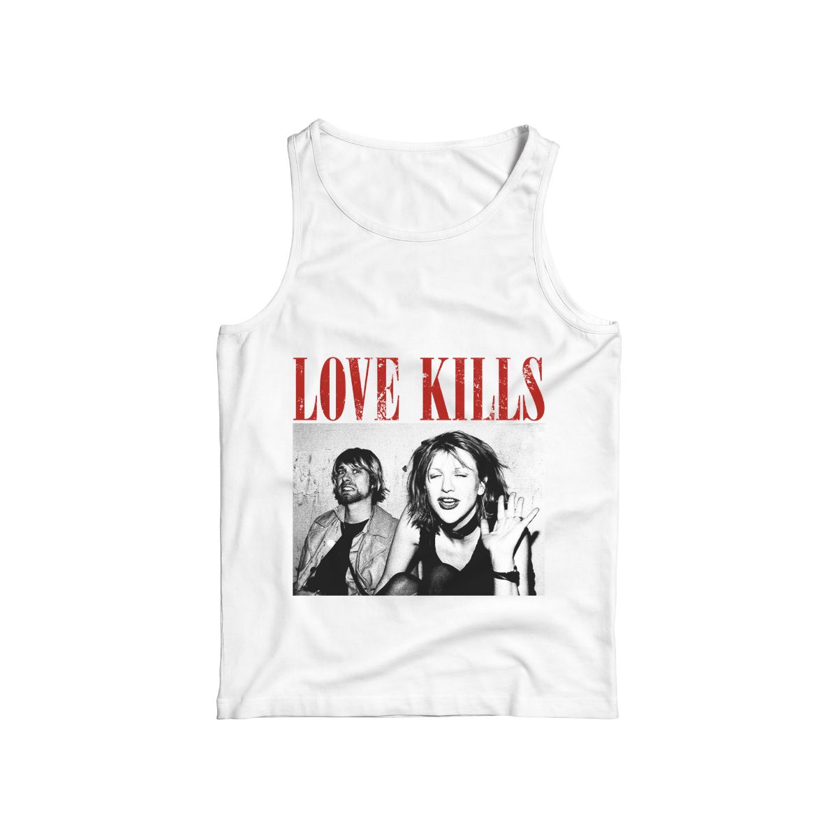 Love Kills Shirt Vintage Grunge Tee – Retro Black and White Rock Style
