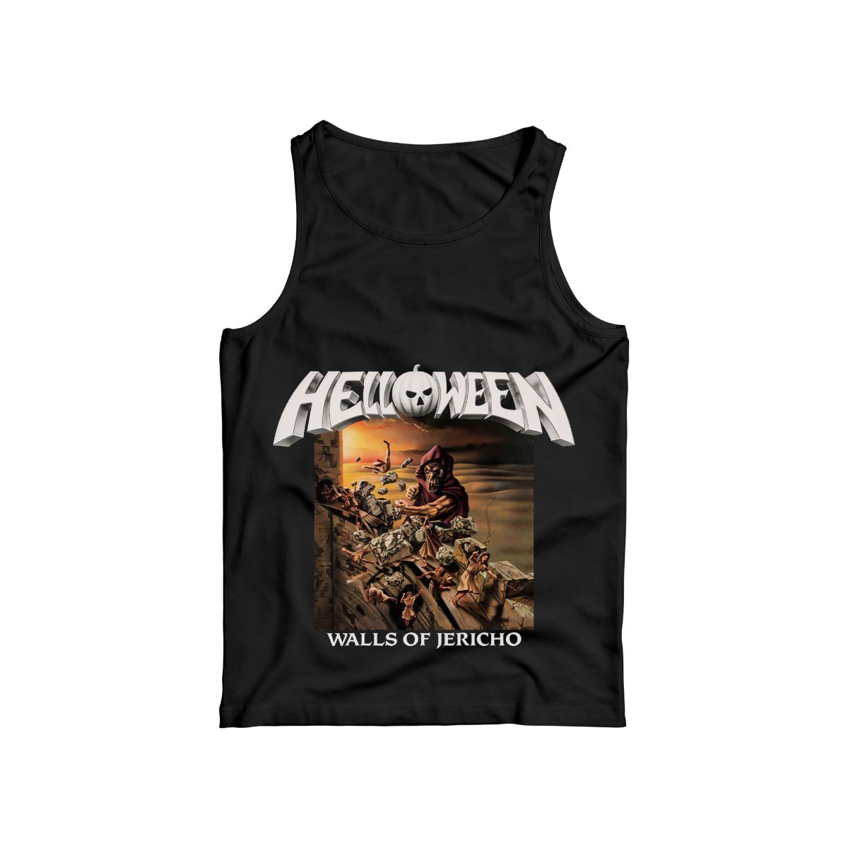 Halloween Walls of Jericho Graphic T-Shirt – Vintage Horror Art Spooky Tee