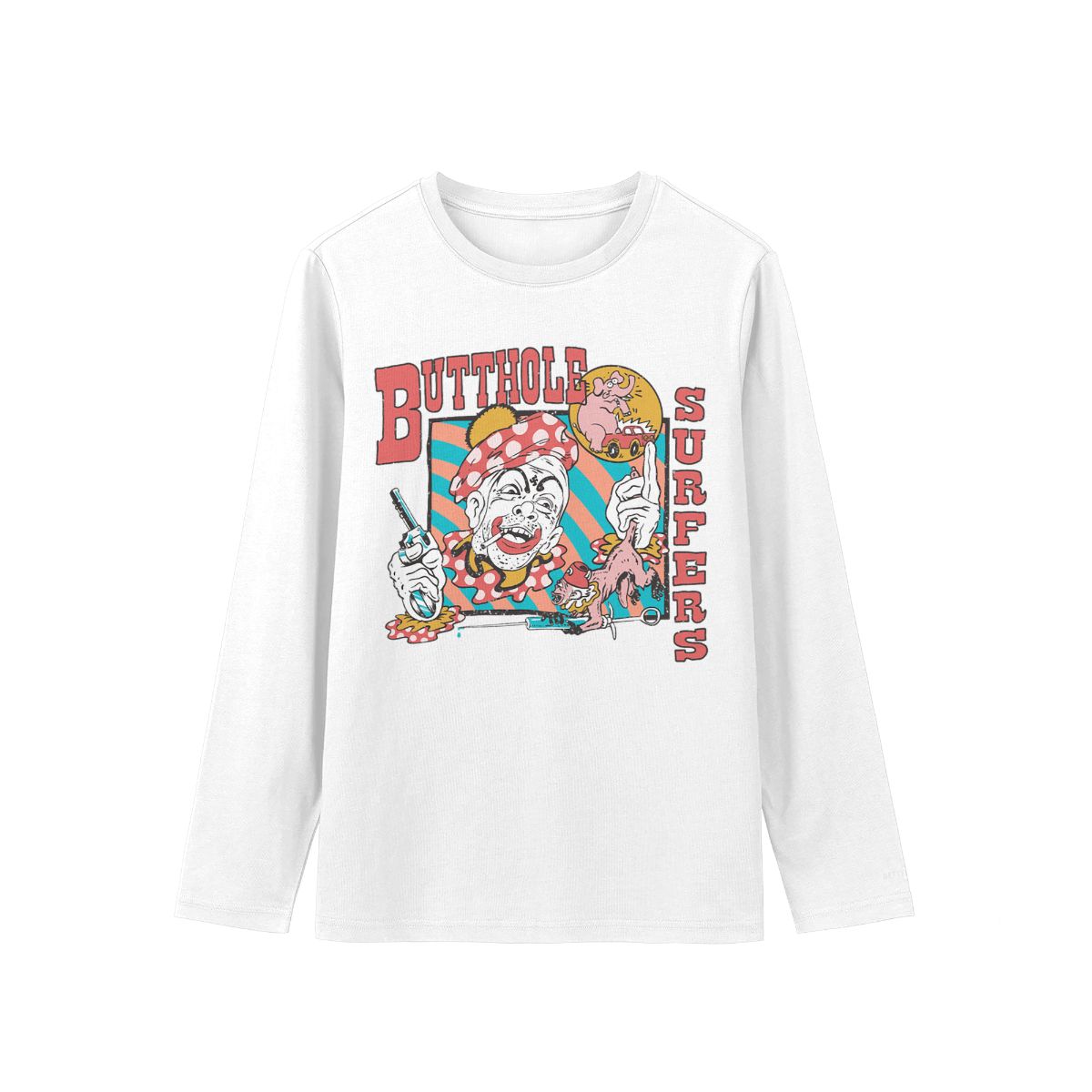 Butthole Surfers Graphic T-Shirt – Vintage Punk Rock Cartoon Art Tee