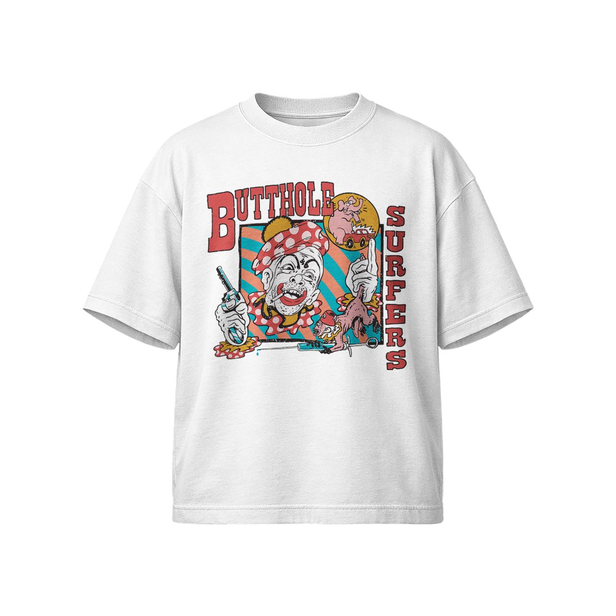 Butthole Surfers Graphic T-Shirt – Vintage Punk Rock Cartoon Art Tee