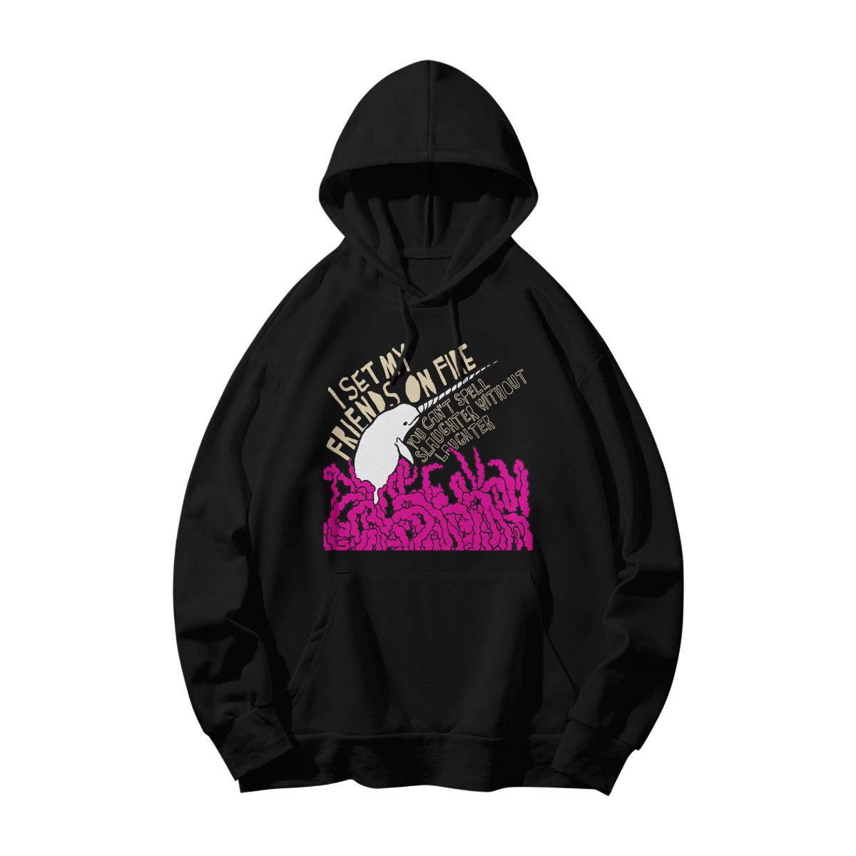 Funny Narwhal T-Shirt – I Set My Friends On Fire Graphic Tee, Dark Humor Ocean Shirt