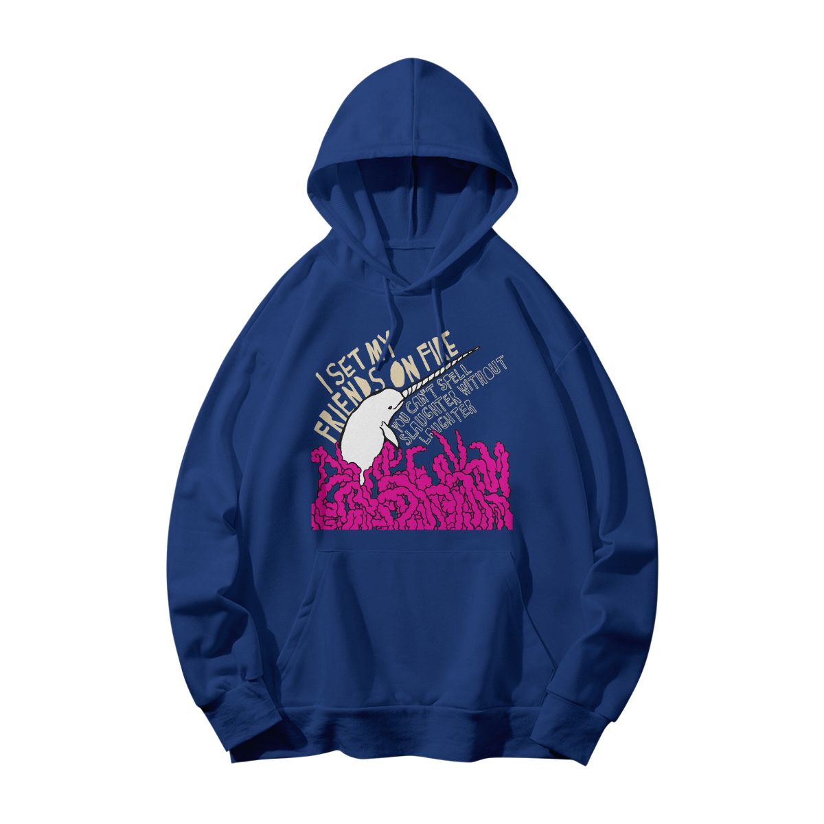 Funny Narwhal T-Shirt – I Set My Friends On Fire Graphic Tee, Dark Humor Ocean Shirt