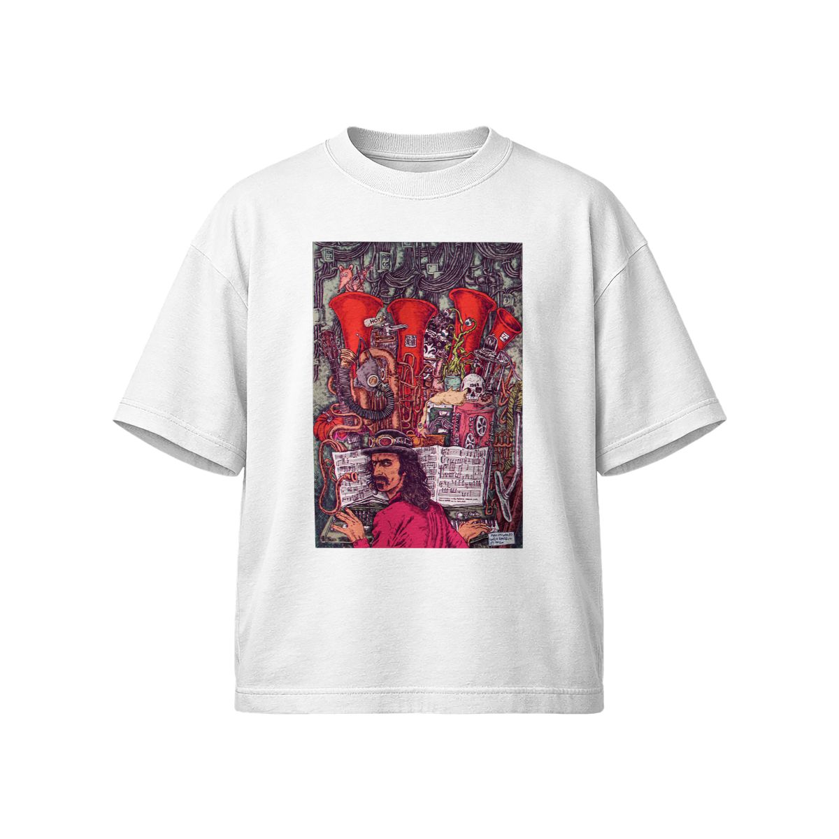 Frank Zappa Inspired Graphic T-Shirt – Vintage Music Art Tee, Experimental Rock Shirt