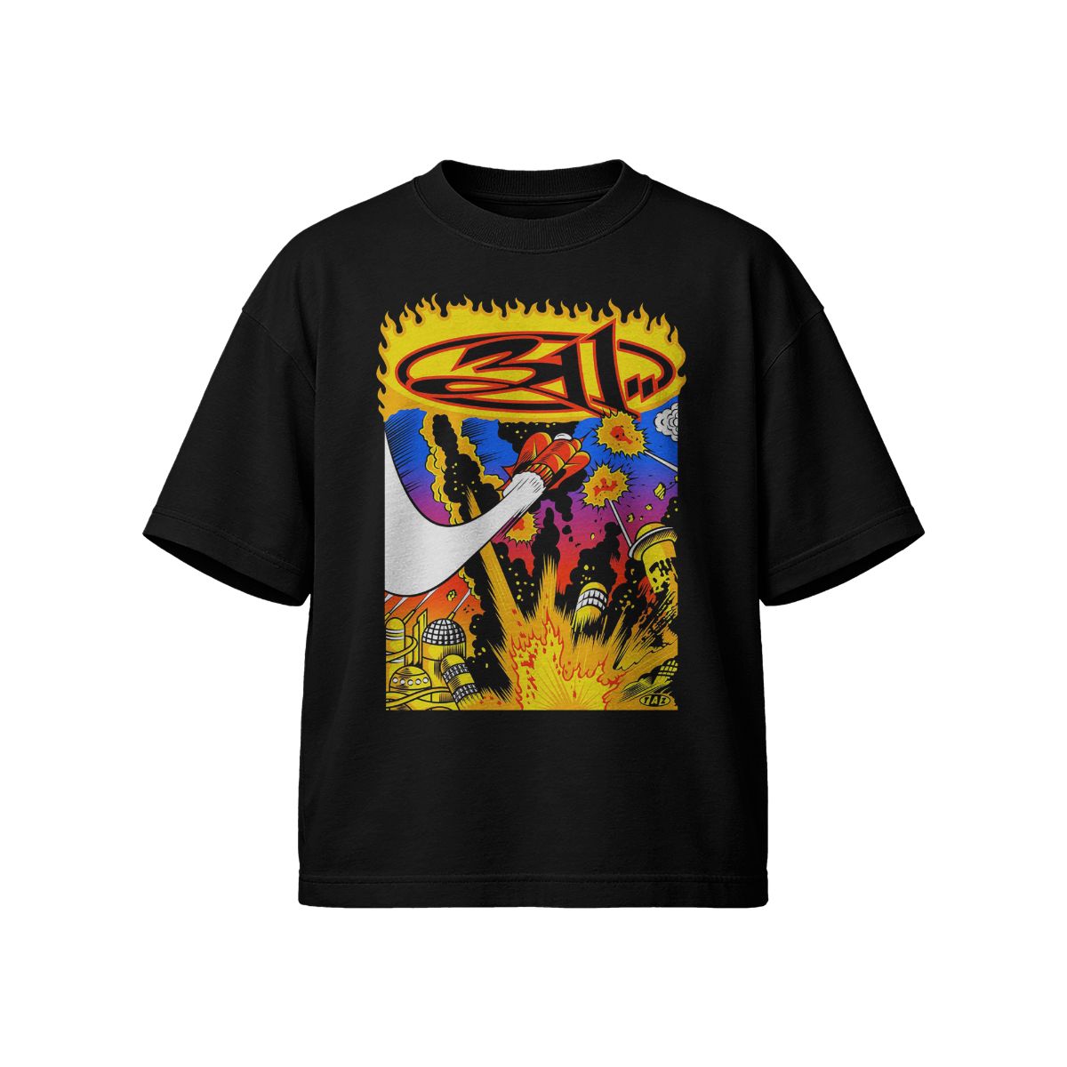 311 Inspired Graphic T-Shirt – Retro Explosion Art Rock Tee