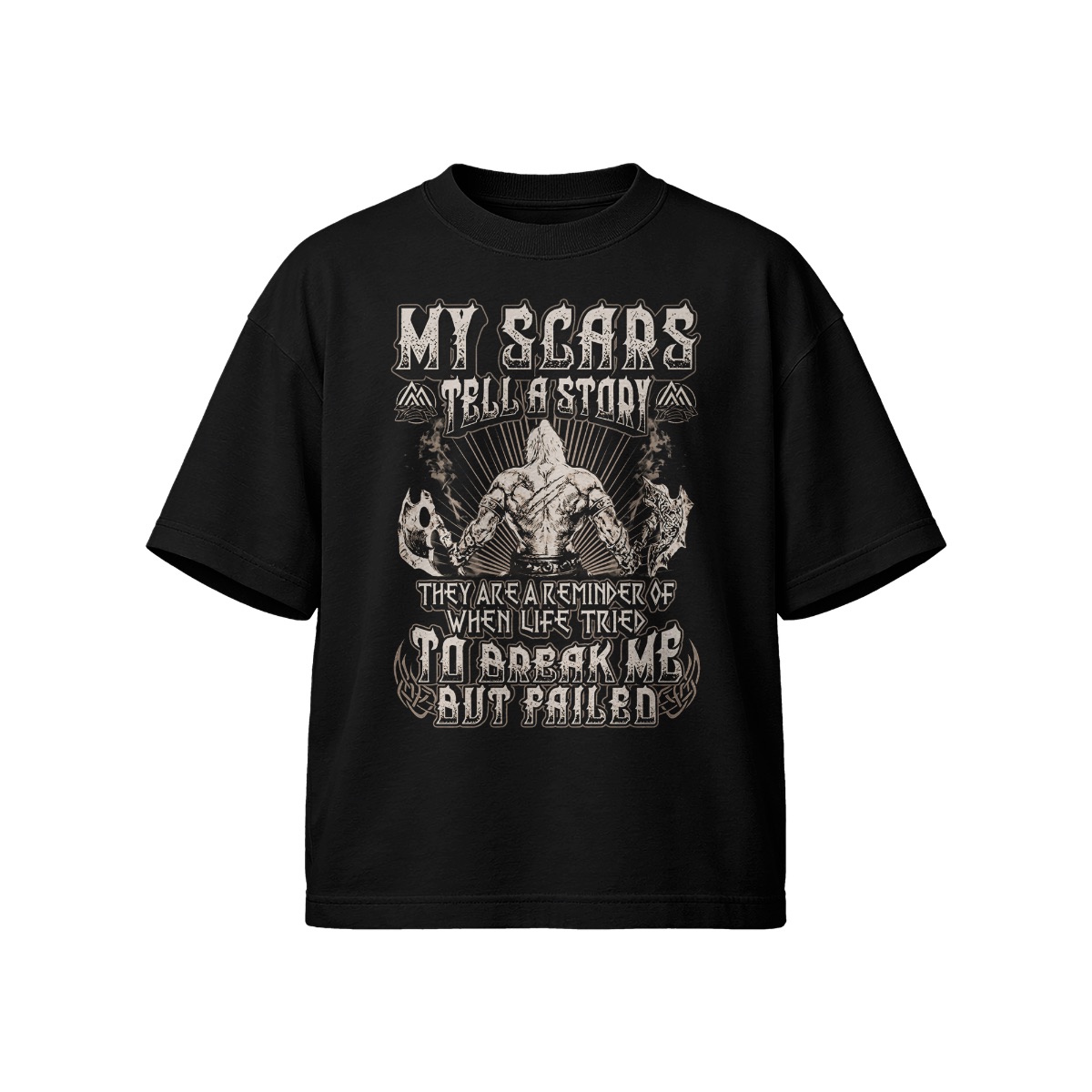 My Scars Tell a Story Graphic T-Shirt – Vintage Warrior Streetwear Tee