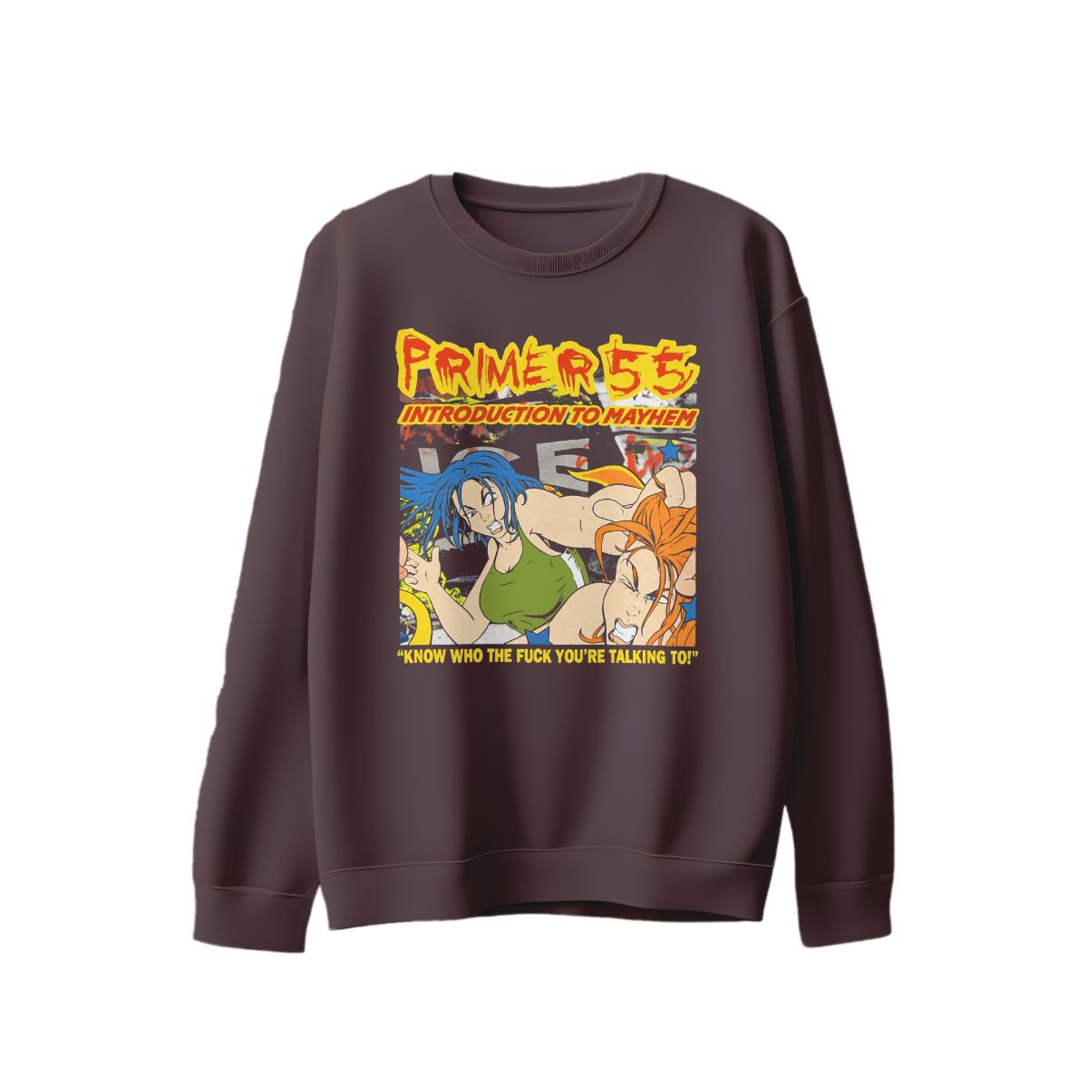 Primer 55 “Introduction to Mayhem” Graphic T-Shirt – Vintage Nu Metal Anime Fight Tee