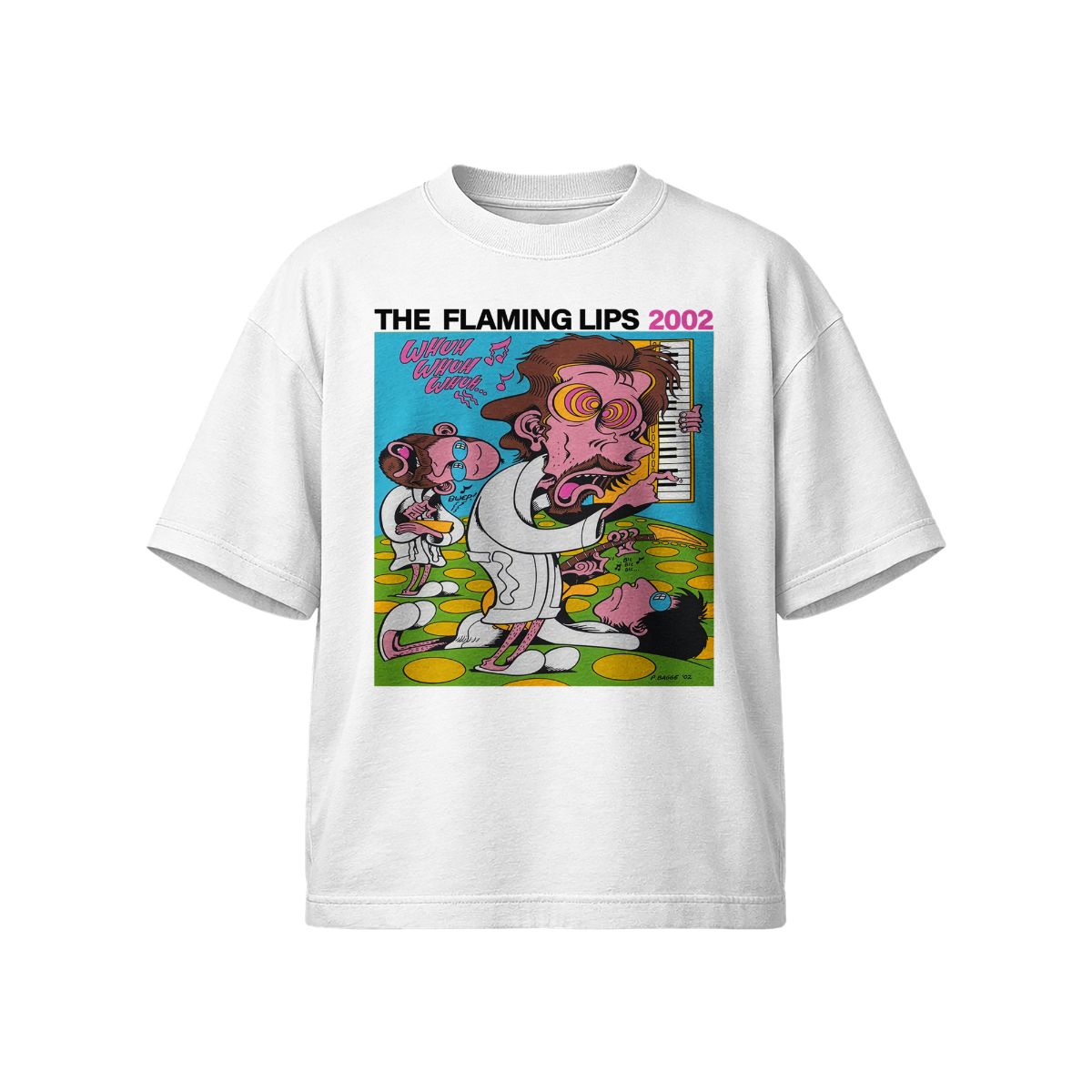 The Flaming Lips Psychedelic Graphic T-Shirt – Retro Indie Rock Neon Art Tee