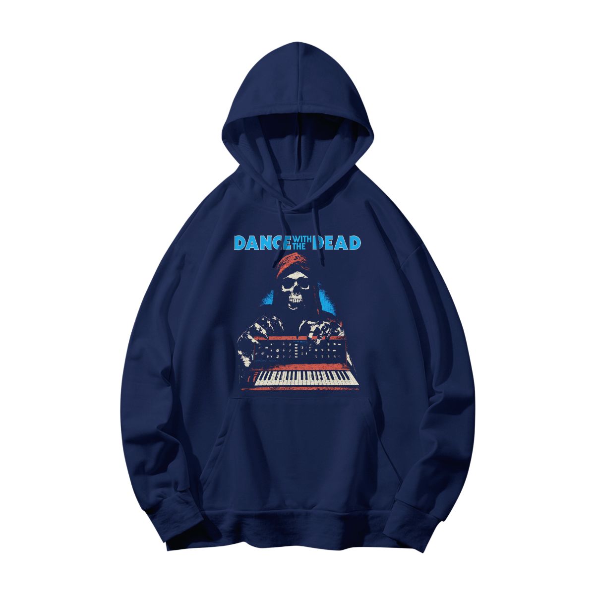 Dance With The Dead Skeleton Synthwave T-Shirt – Retro Horror DJ Graphic Tee