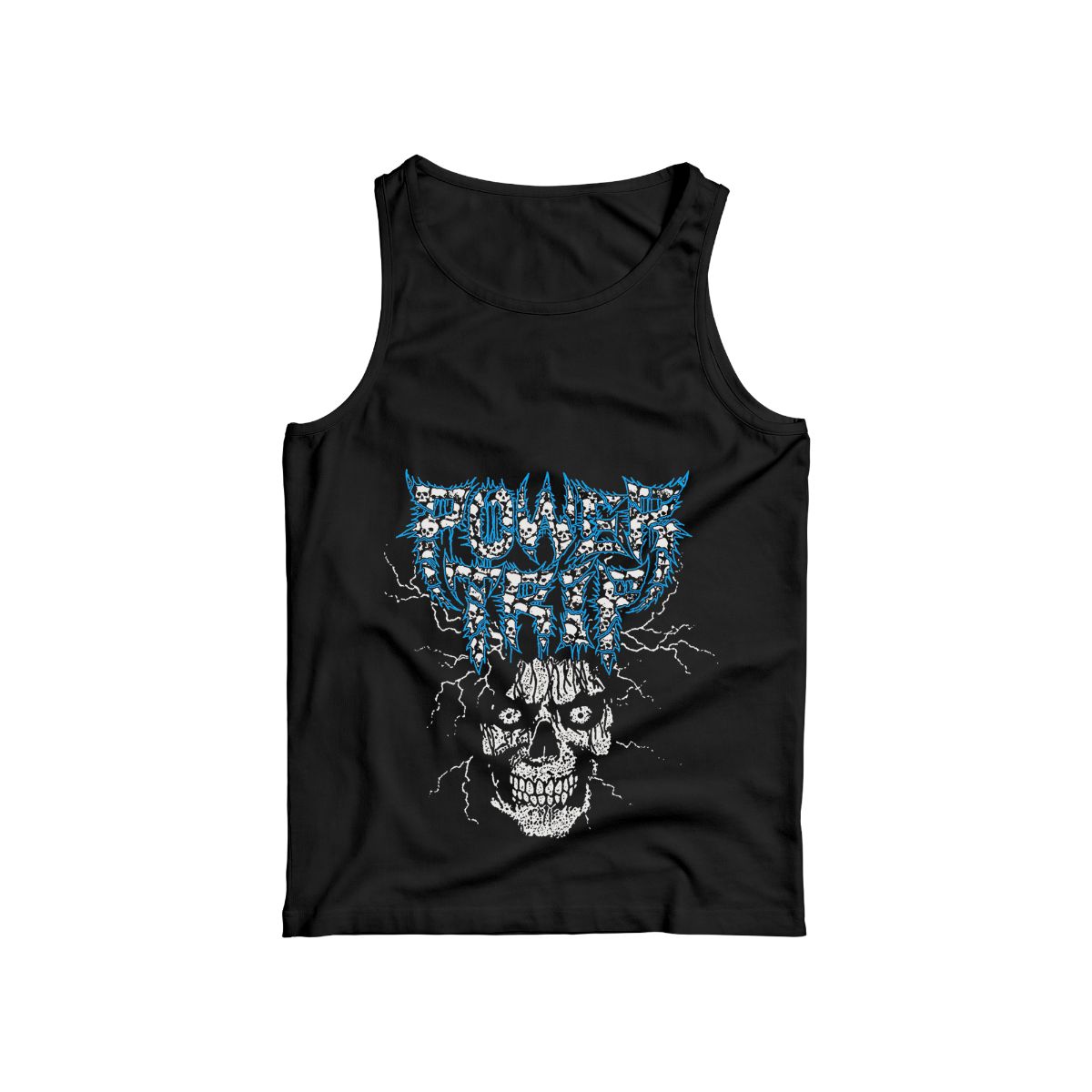 Power Skull Lightning T-Shirt – Electric Gothic Streetwear Graphic Tee