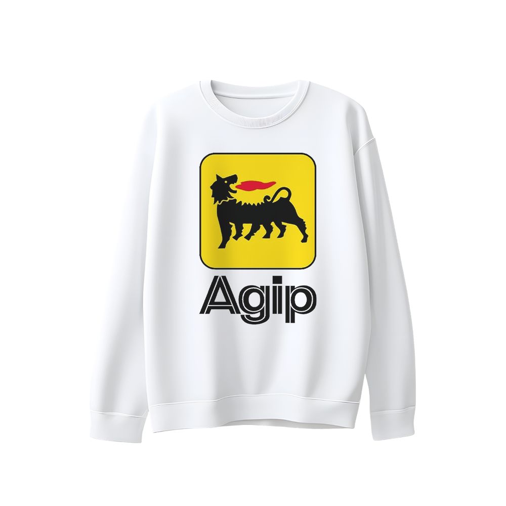  Agip Vintage Racing Logo T-Shirt, Retro Motorsport Graphic Tee, Classic Automotive Streetwear Shirt