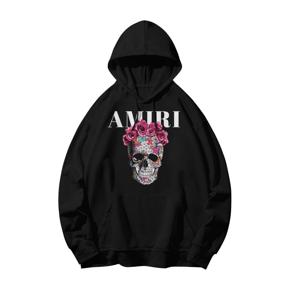AMIRI Skull Flower Vintage Graphic T-Shirt, Luxury Rock Streetwear Tee, Designer Fashion Shirt
