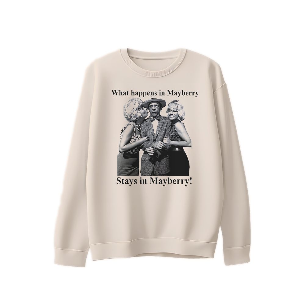 What Happens In Mayberry Stays In Mayberry Vintage TV Show T-Shirt, Retro Comedy Graphic Tee, Classic Americana Streetwear Shirt