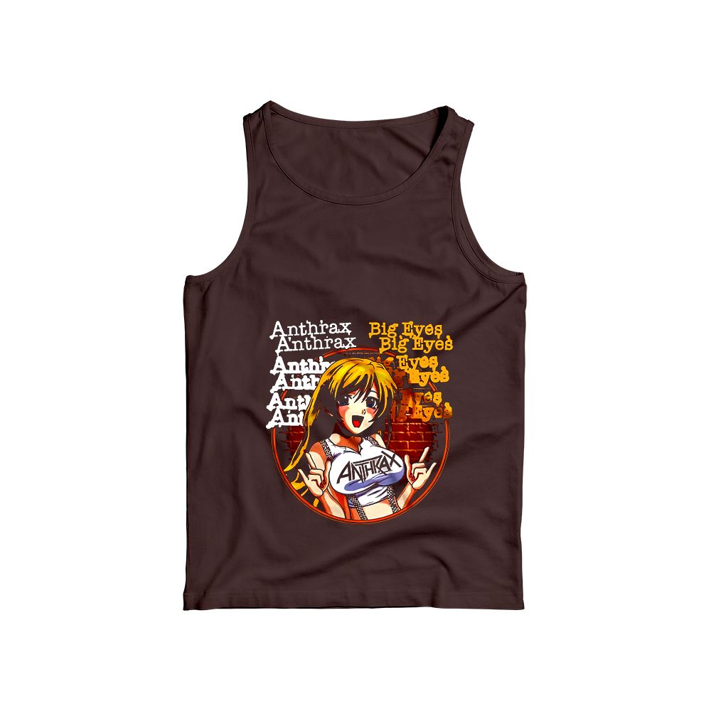Anthrax Big Eyes Anime Girl Heavy Metal Anime Style Graphic T-Shirt