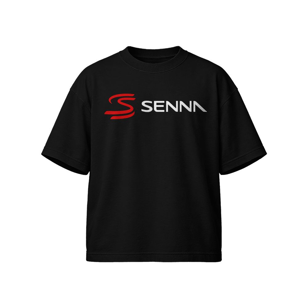 Ayrton Senna Racing Logo Vintage Style Graphic T-Shirt Formula 1 Motorsport Fan Tee