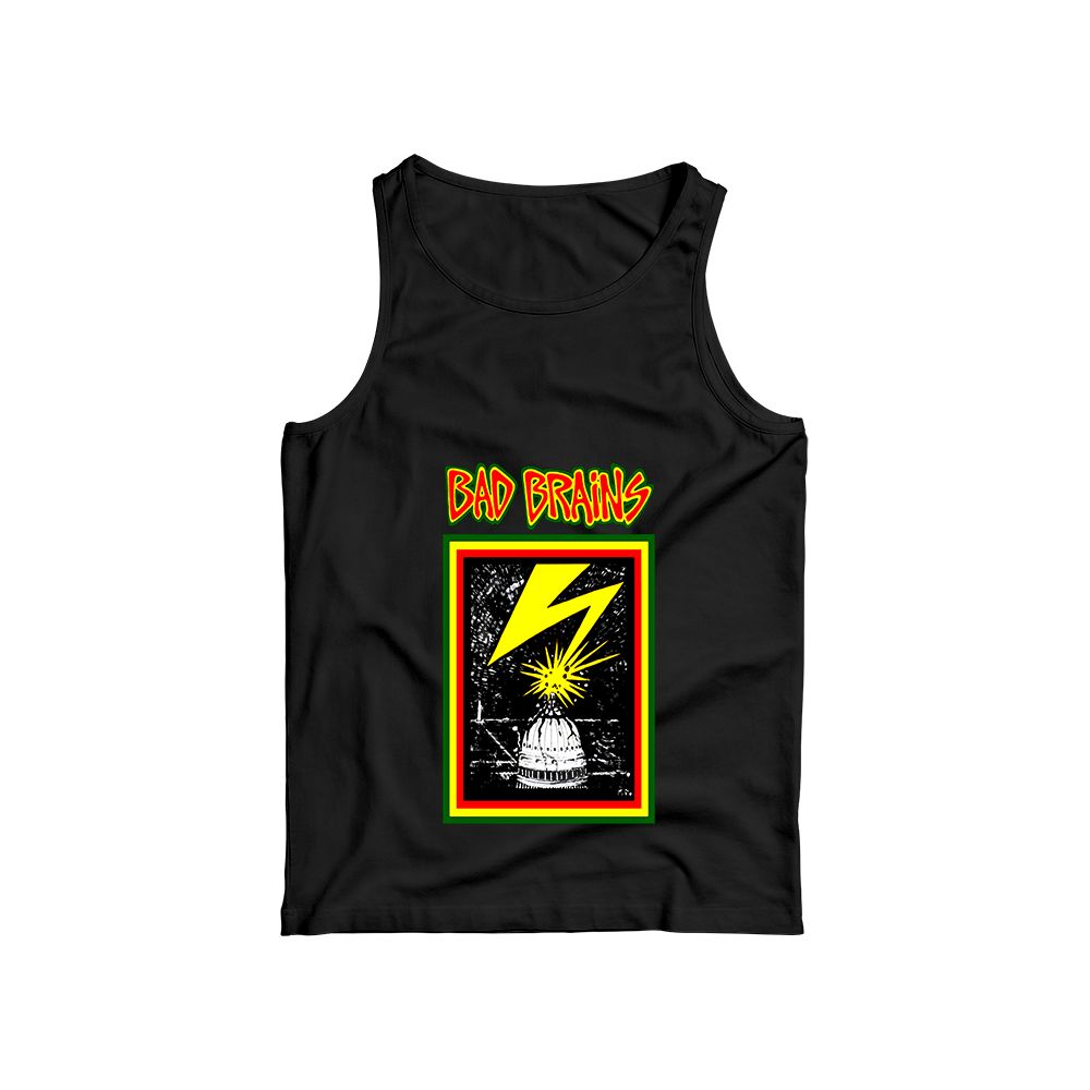 Bad Brains Capital Logo Punk Band T-Shirt Vintage Hardcore Music Tee