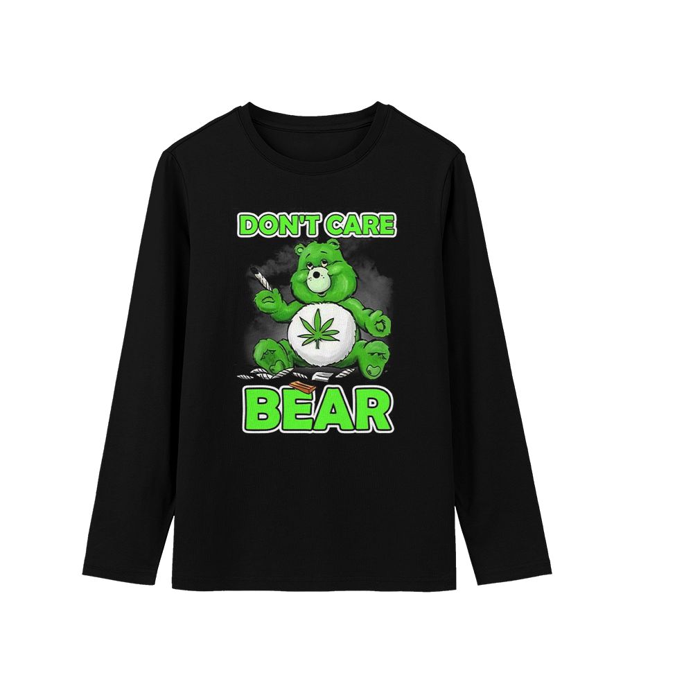 Funny Bear Smoking Weed Graphic T-Shirt Cannabis Humor Cotton Tee Unisex