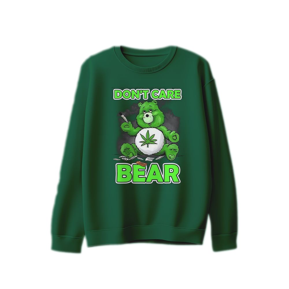 Funny Bear Smoking Weed Graphic T-Shirt Cannabis Humor Cotton Tee Unisex