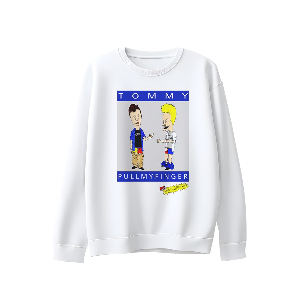 Beavis and Butt-Head “Pull My Finger” Vintage 90s Cartoon T-Shirt, MTV Retro Graphic Tee, Funny Comedy Streetwear Shirt