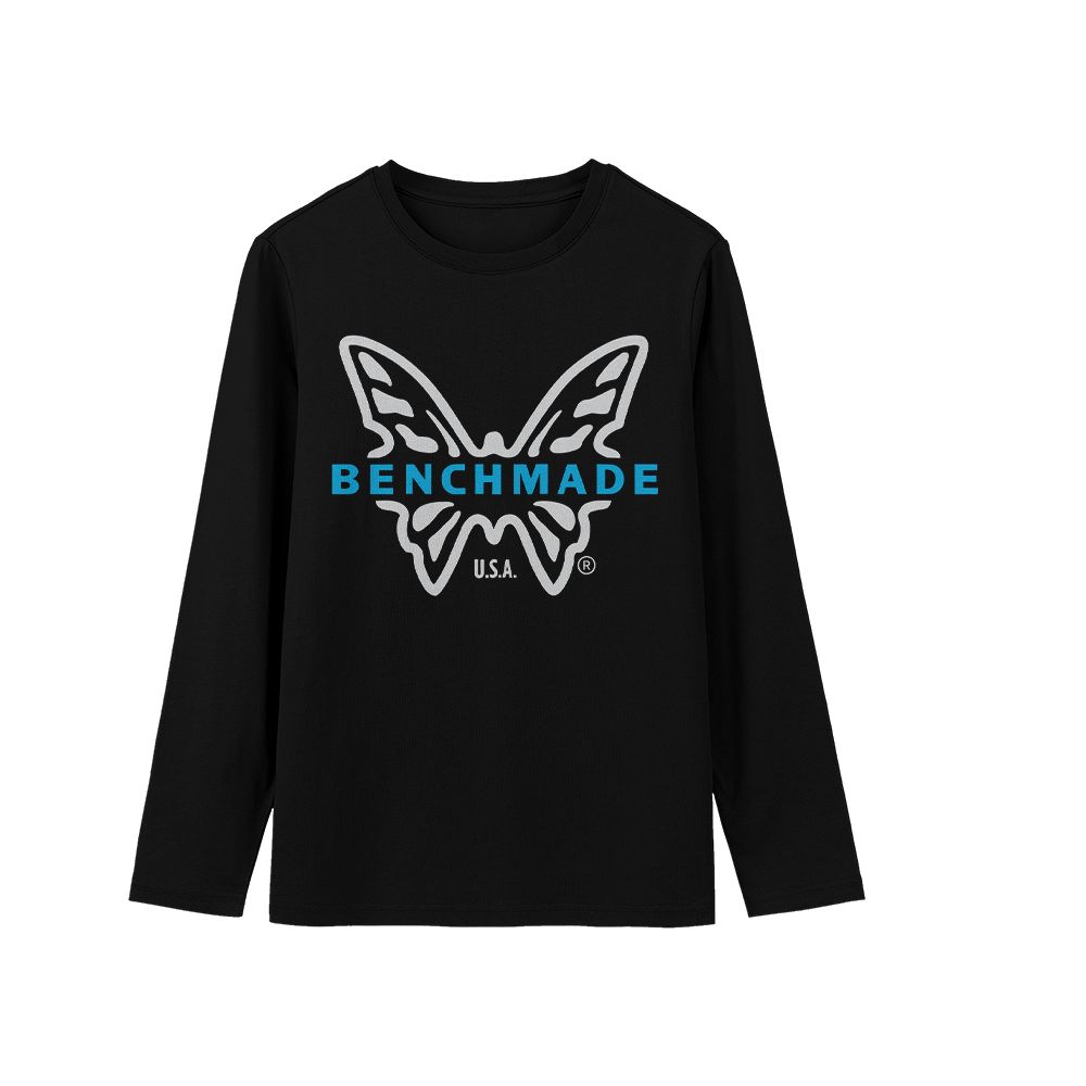 Benchmade Knife Butterfly Logo Vintage T-Shirt, USA Tactical Brand Graphic Tee, Outdoor EDC Streetwear Shirt