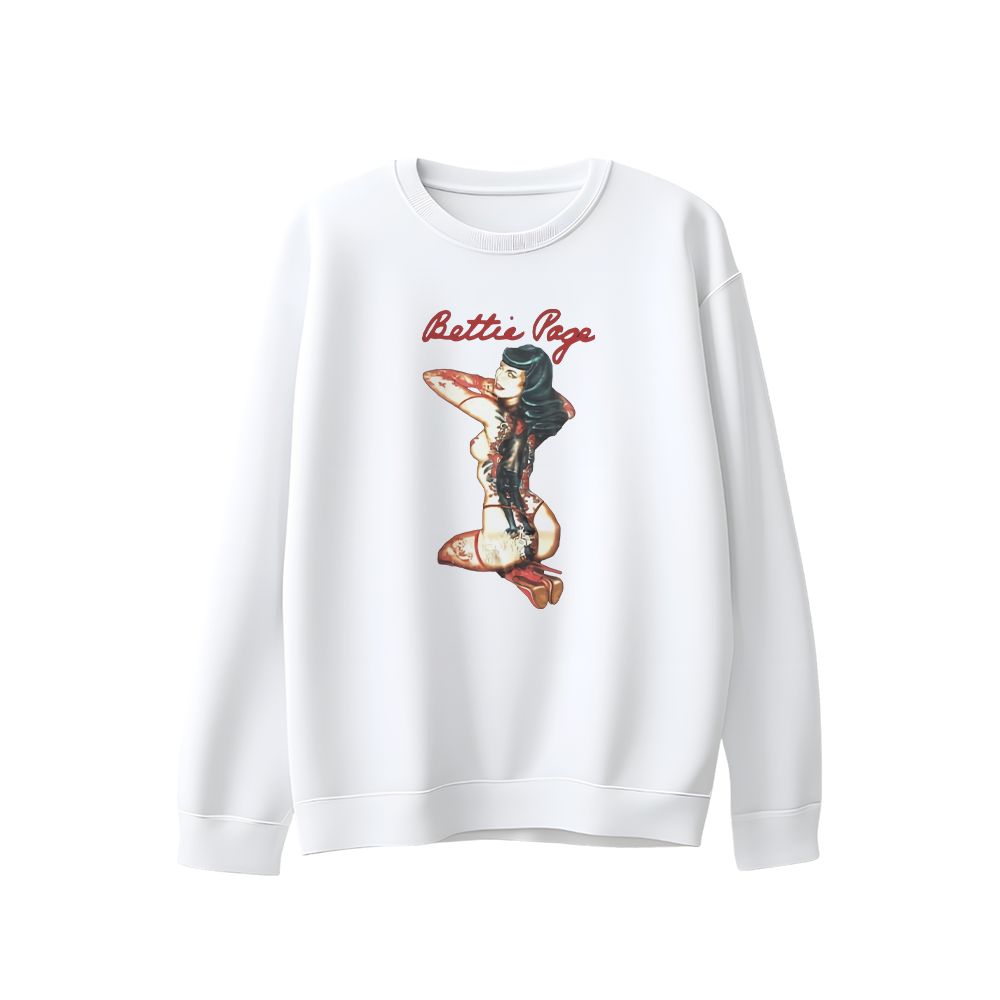 Bettie Page Pin-Up Vintage T-Shirt, Retro 50s Glamour Model Graphic Tee, Classic Rockabilly Streetwear Shirt