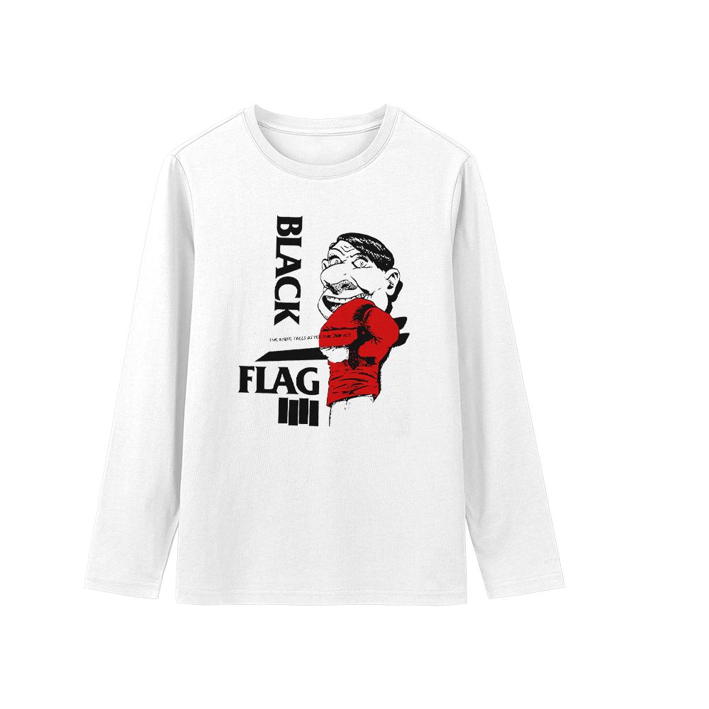 Black Flag Parody Boxing Graphic T-Shirt – Vintage Punk Inspired Tee, Funny Streetwear Cotton Shirt, Alternative Graphic Tee