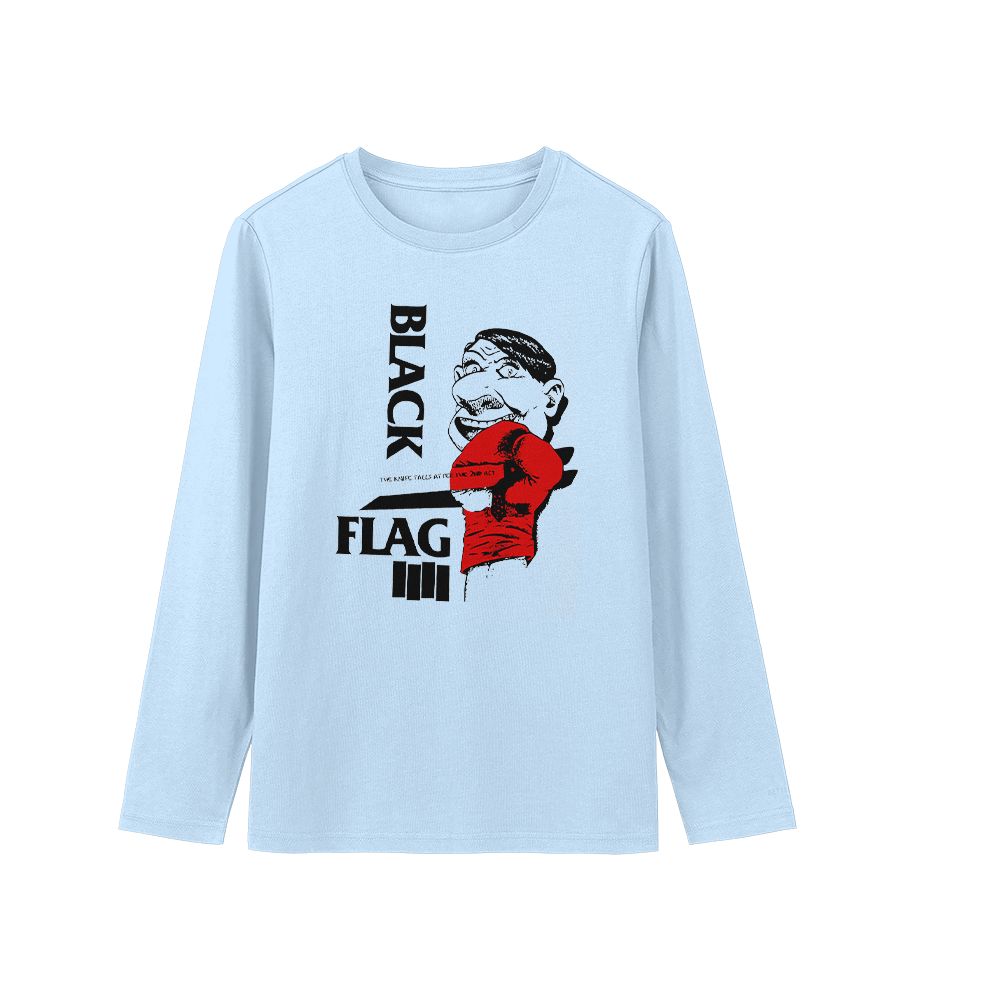 Black Flag Parody Boxing Graphic T-Shirt – Vintage Punk Inspired Tee, Funny Streetwear Cotton Shirt, Alternative Graphic Tee