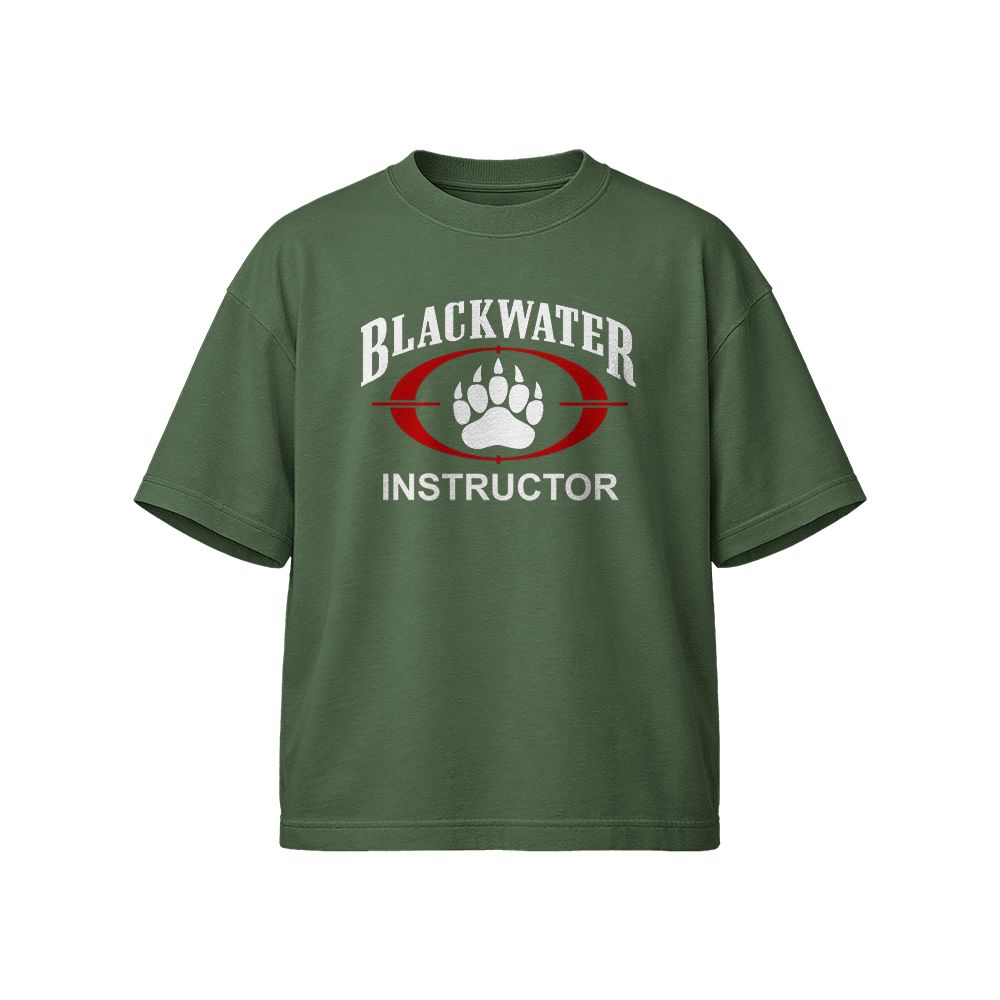 Blackwater Instructor Vintage Tee – Distressed Tactical Military Shirt, Rugged Contractor Style Apparel