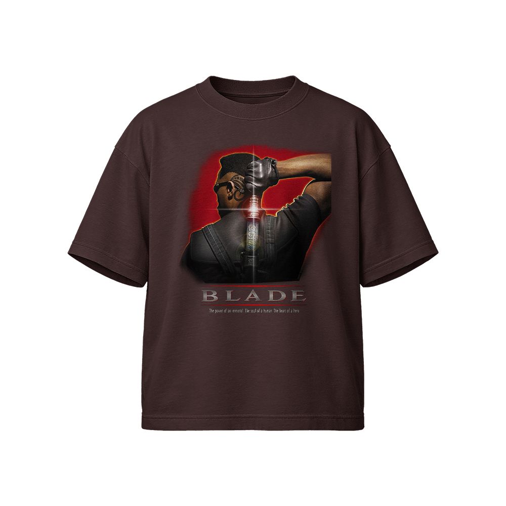 Blade T-Shirt – Dark Warrior Sword Graphic Tee, Sharp Edge Streetwear Shirt, Premium Cotton Unisex