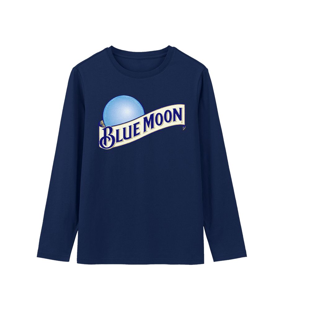 Blue Moon T-Shirt Aesthetic Night Sky Graphic Tee Minimalist Lunar Streetwear Shirt Soft Cotton Unisex