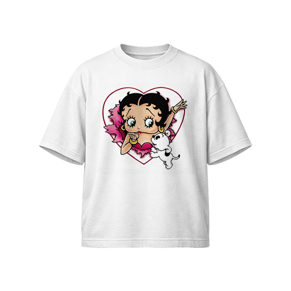 Betty Boop “I Love Betty & Pudgy” Vintage Cartoon T-Shirt – Retro Classic Character Tee