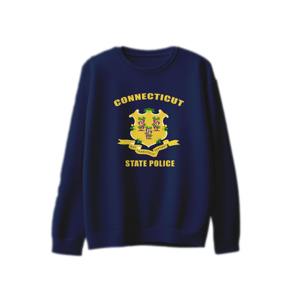 Connecticut State Police Motor Unit Text Graphic T-Shirt