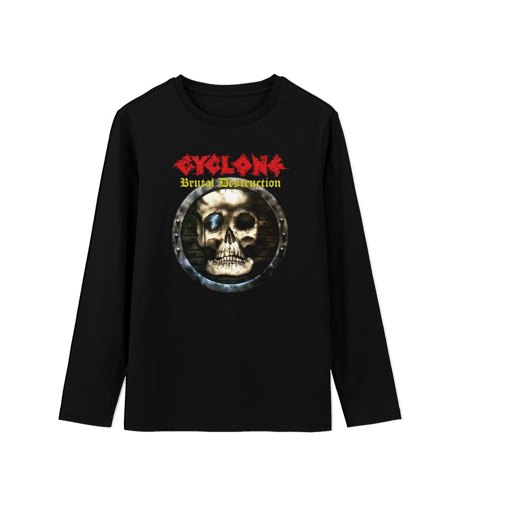 Cyclone Brutal Destruction Skull Graphic Heavy Metal Vintage T-Shirt