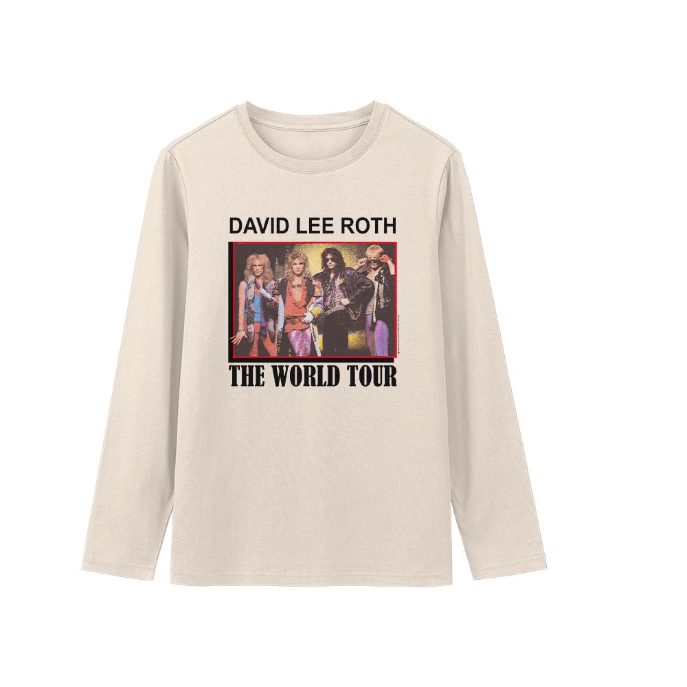 Vintage David Lee Roth The World Tour Graphic T-Shirt | Retro 80s Glam Rock Concert Tee