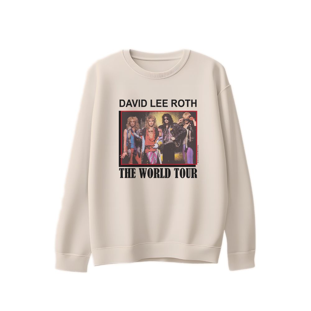 Vintage David Lee Roth The World Tour Graphic T-Shirt | Retro 80s Glam Rock Concert Tee