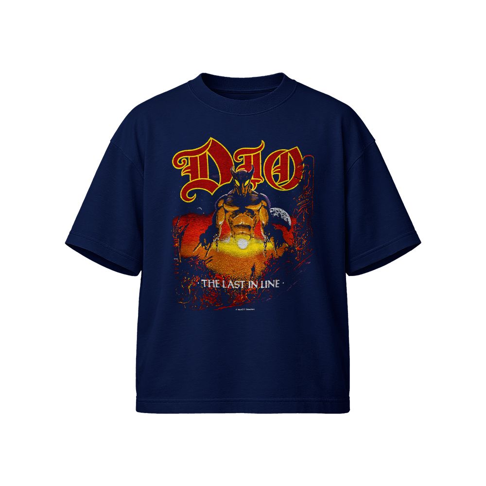 Vintage Dio The Last in Line Graphic T-Shirt | Retro 80s Heavy Metal Band Black Tee
