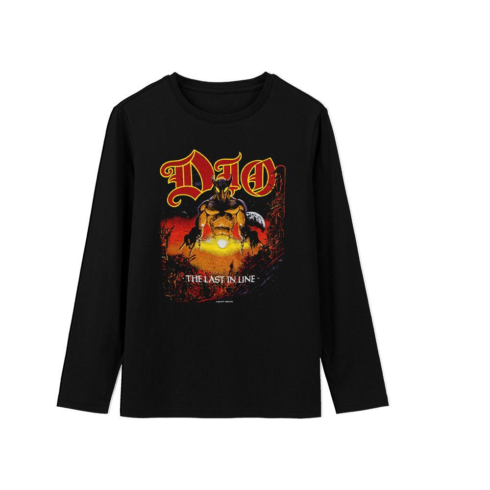Vintage Dio The Last in Line Graphic T-Shirt | Retro 80s Heavy Metal Band Black Tee