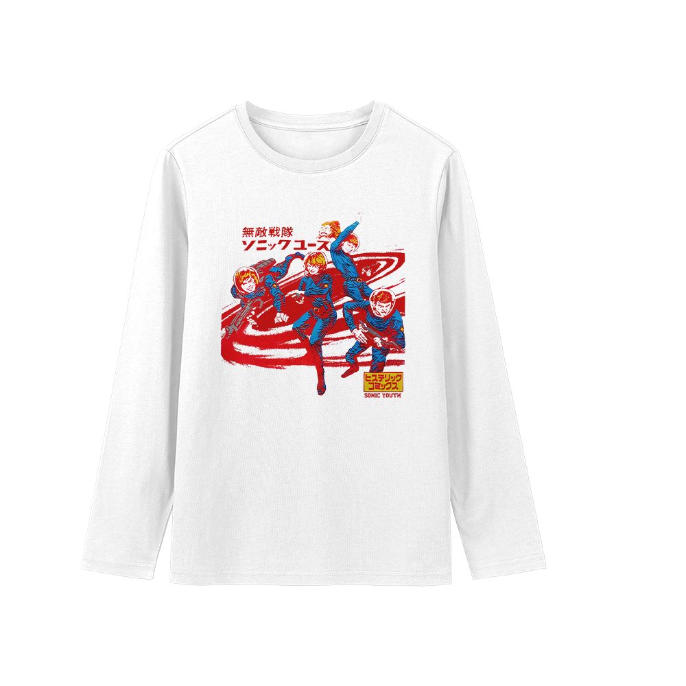 Vintage Sonic Youth Dirty Japanese Manga Graphic T-Shirt | Retro Hysteric Comics Alternative Noise Rock White Tee