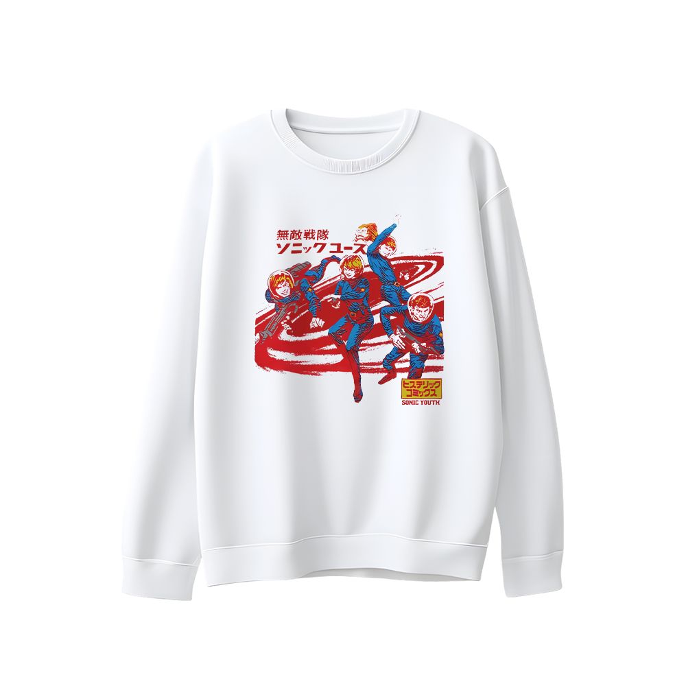 Vintage Sonic Youth Dirty Japanese Manga Graphic T-Shirt | Retro Hysteric Comics Alternative Noise Rock White Tee