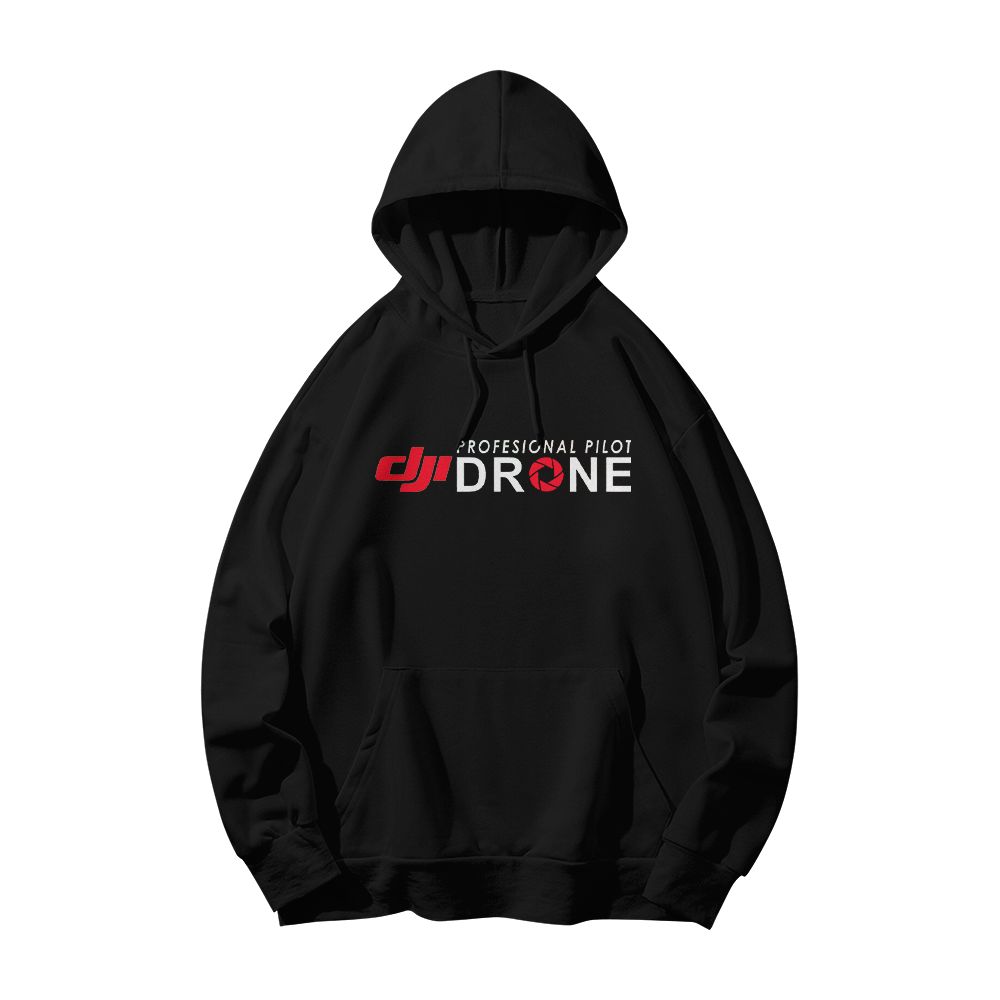 Professional Drone Pilot DJI Logo Graphic T-Shirt | Retro UAS Quadcopter Aviator Blue Tee